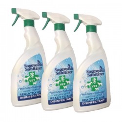Lot de 3 sprays désinfectants Sagewash