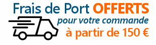 Frais de port offerts dès 150 euros de commande